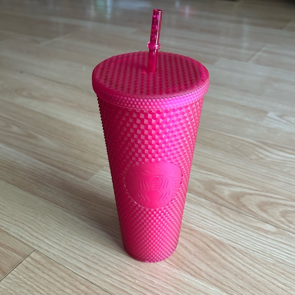 Starbucks Ruby Pink Jelly Studded Tumbler 24oz - Flawed